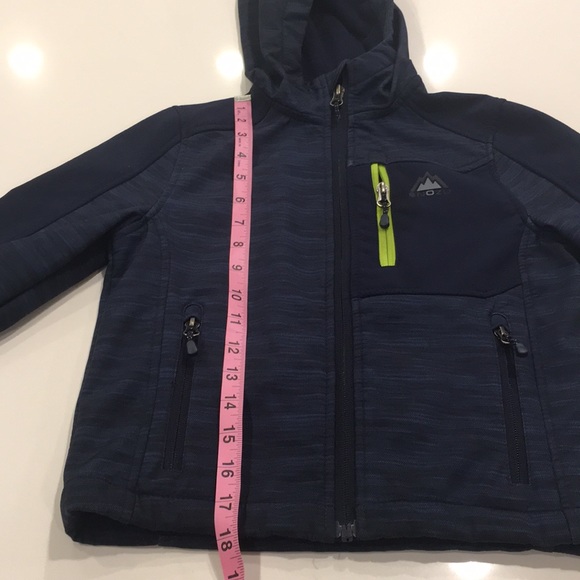 ✅ SOLD Boys 5/6 SNOZU NAVY Hooded Softshell Jacket - Picture 5 of 9